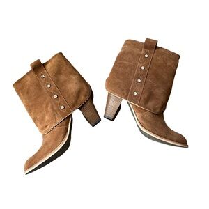 FINAL SALE ZiGiNY Rodeo Tan Leather Rhinestone Western Boots Size 10